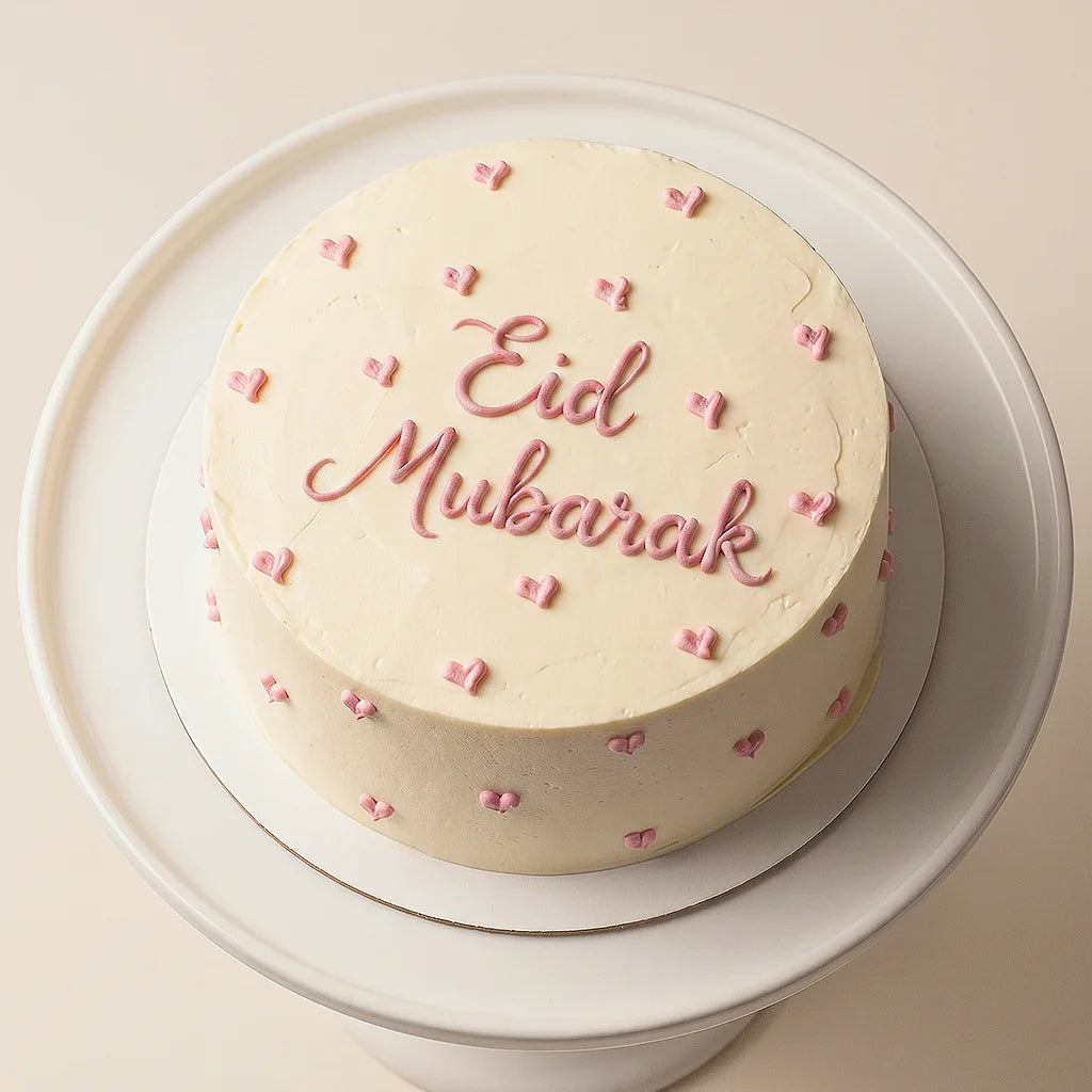 Eid Mubarak Cake & Roses Box