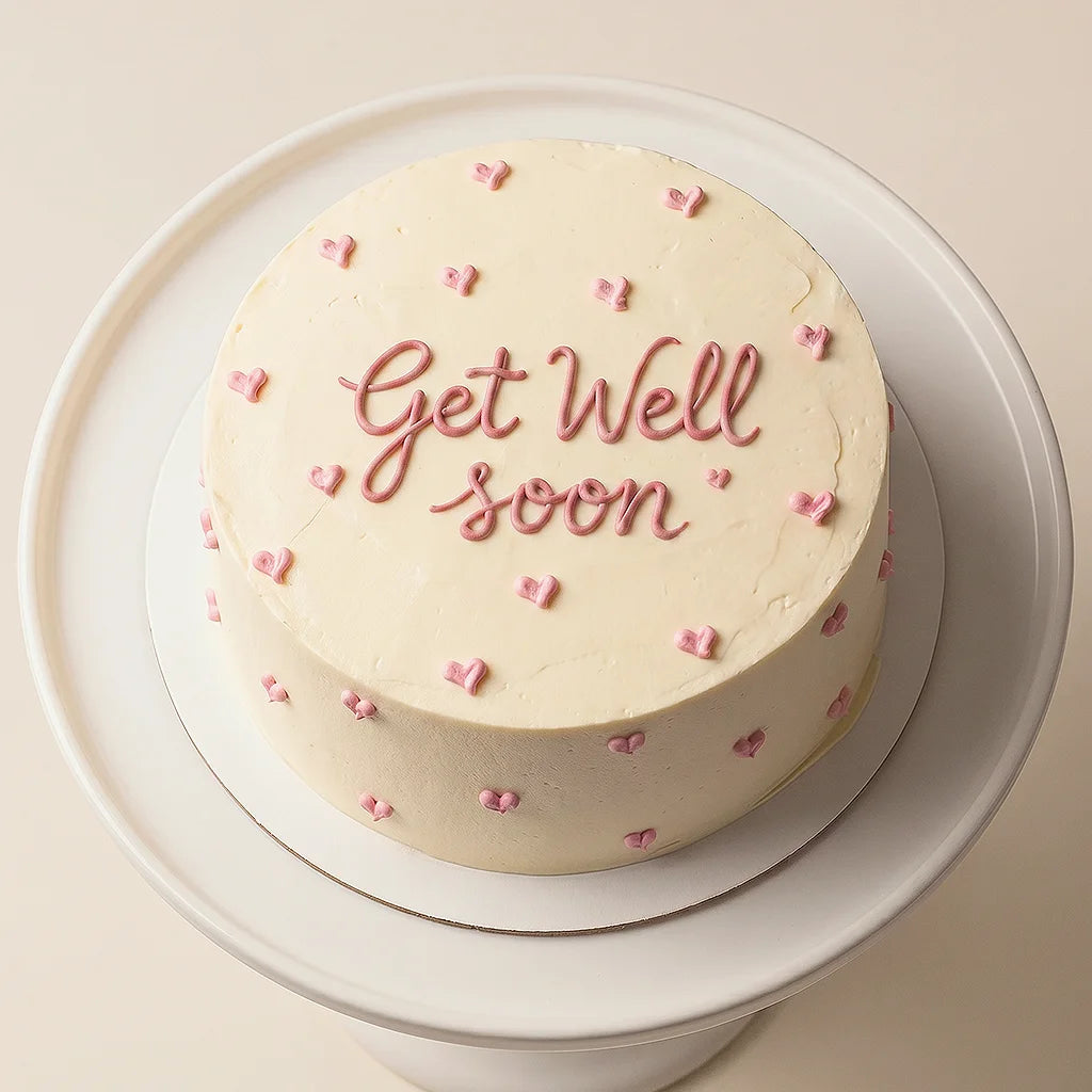 Get Well Soon Cake & Roses Box