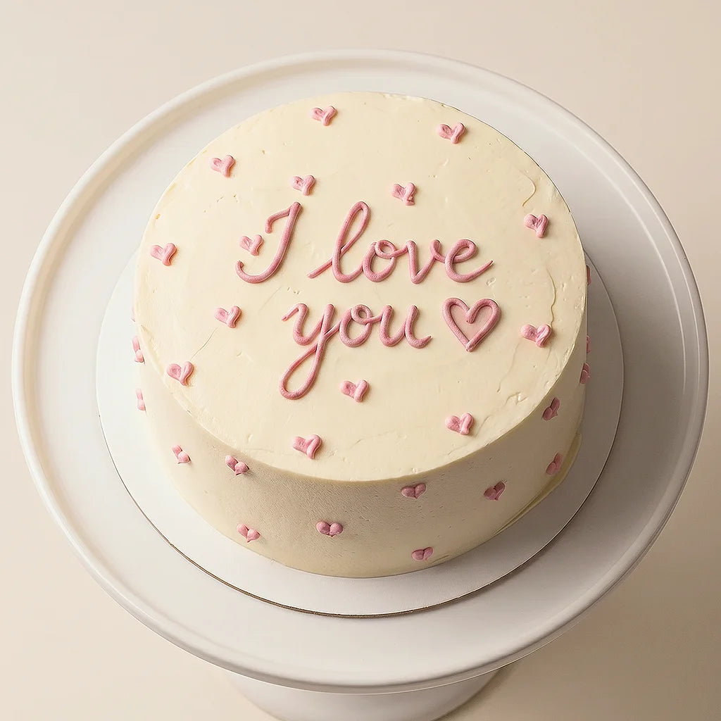 I Love You Cake & Roses Box
